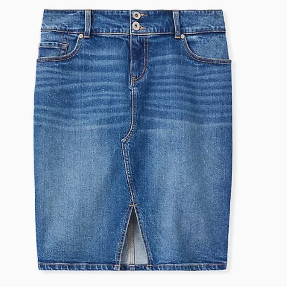 Torrid Denim Slit Front Pencil Skirt